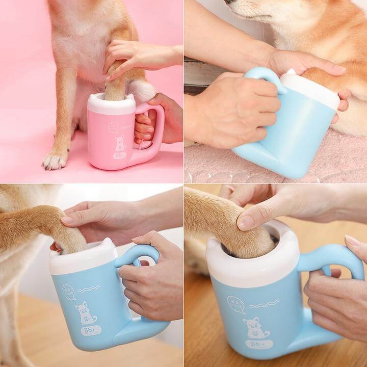Lightweight Portable Dog Paw Cleaner perfect for hiking and travel