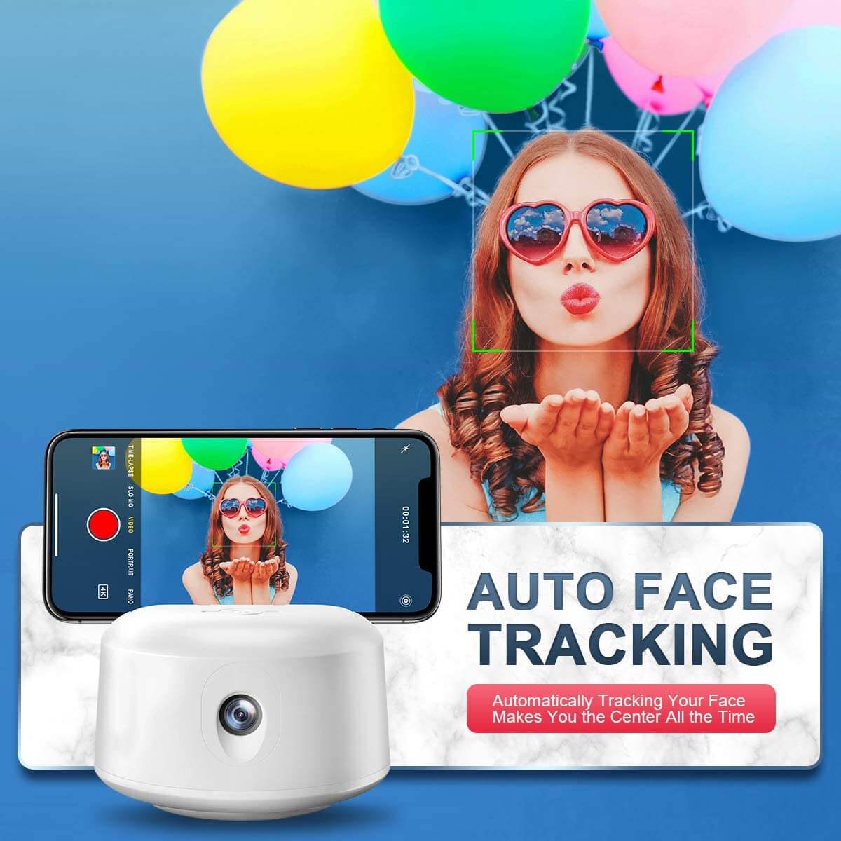 Portable Smart Face Tracking Phone Holder for smartphones