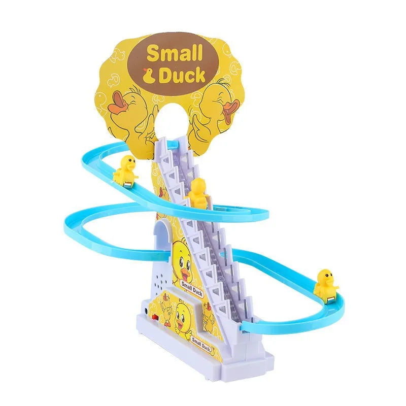 Children's ducklings climb stairs, cute ducks climb stairs, baby electric singing toys, duck slides - All Niche Drop