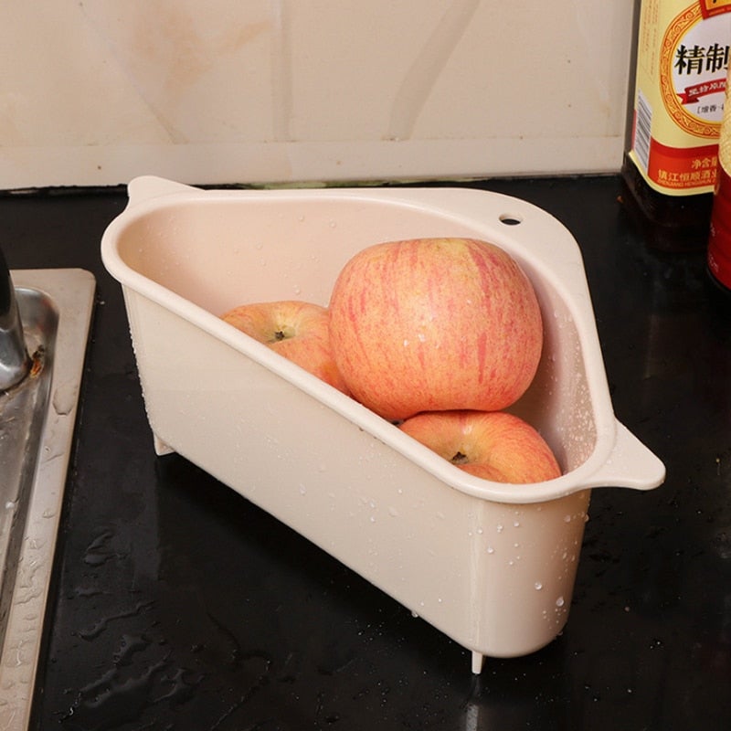 Kitchen Sink Drain Basket Organizer with smart drainage holes