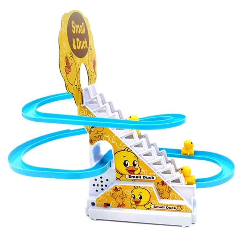 Children's ducklings climb stairs, cute ducks climb stairs, baby electric singing toys, duck slides - All Niche Drop