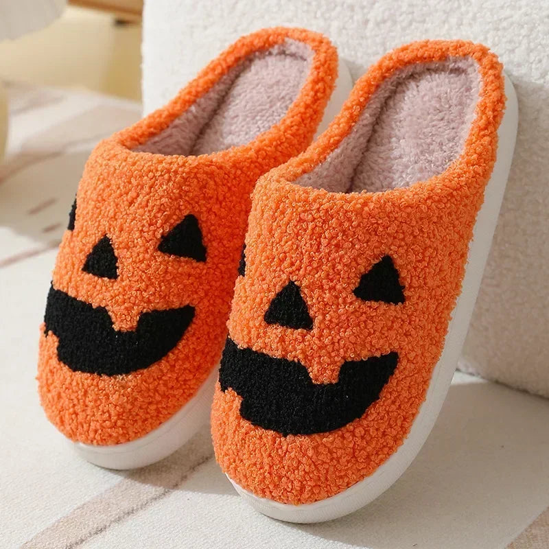 Unisex indoor slippers with Ghost Face and evil eye details