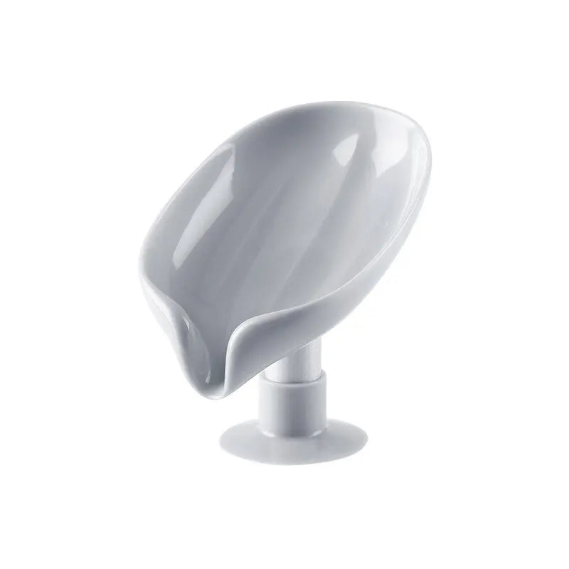 2pcs Drain Soap Holder Leaf Shape Soap Box Suction Cup Tray Drying Rack for Shower Sponge Container Kitchen Bathroom Accessories - All Niche Drop