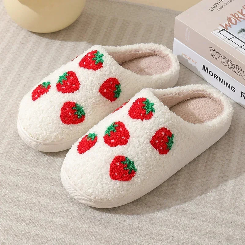 Ghost Face-themed fuzzy slippers for cozy home wear