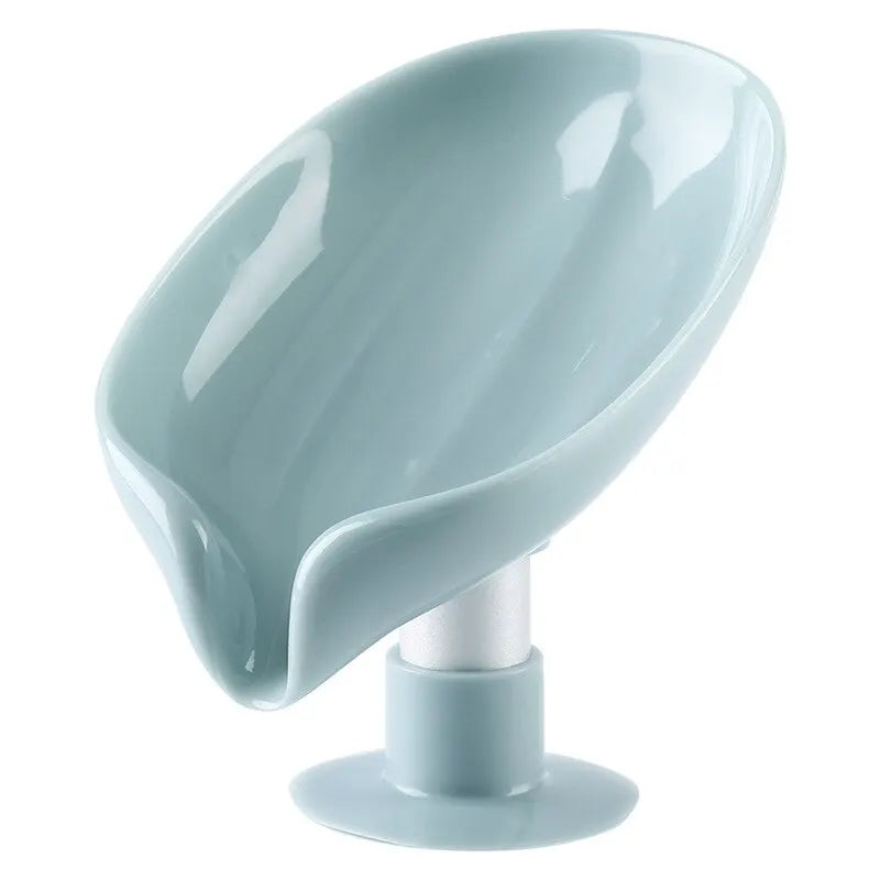 2pcs Drain Soap Holder Leaf Shape Soap Box Suction Cup Tray Drying Rack for Shower Sponge Container Kitchen Bathroom Accessories - All Niche Drop