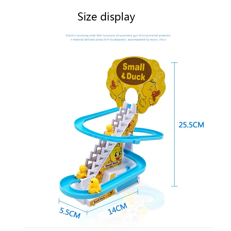 Children's ducklings climb stairs, cute ducks climb stairs, baby electric singing toys, duck slides - All Niche Drop