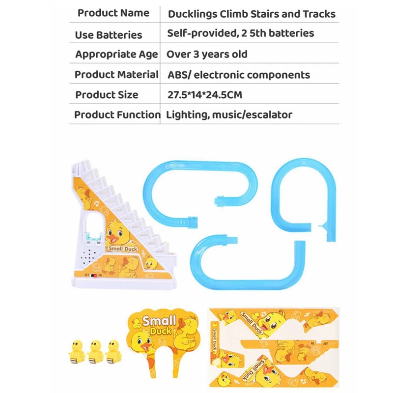 Children's ducklings climb stairs, cute ducks climb stairs, baby electric singing toys, duck slides - All Niche Drop