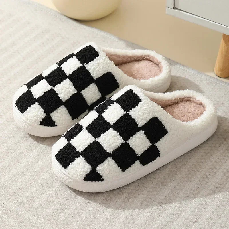 Non-slip plush slippers for winter with evil eye and Ghost Face