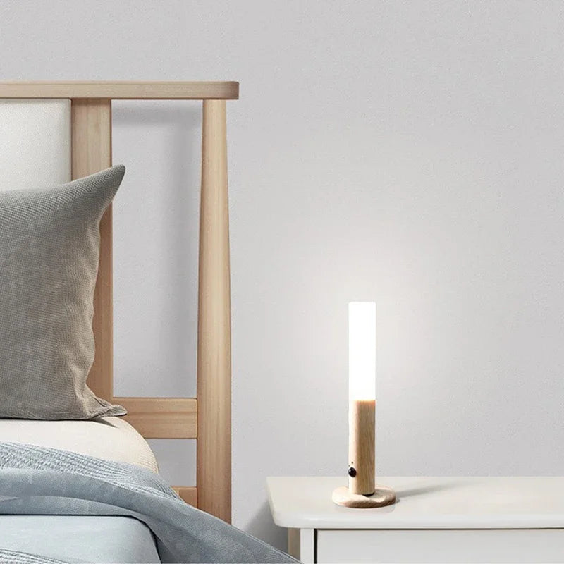 Motion-activated wall lamp for night use
