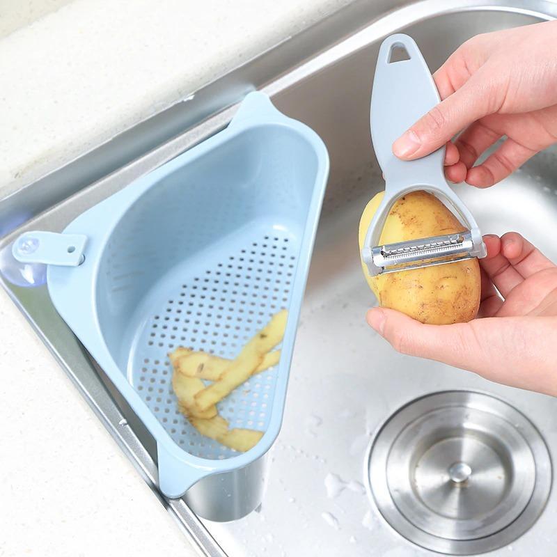 Rust-resistant Kitchen Sink Drain Basket Organizer close-up