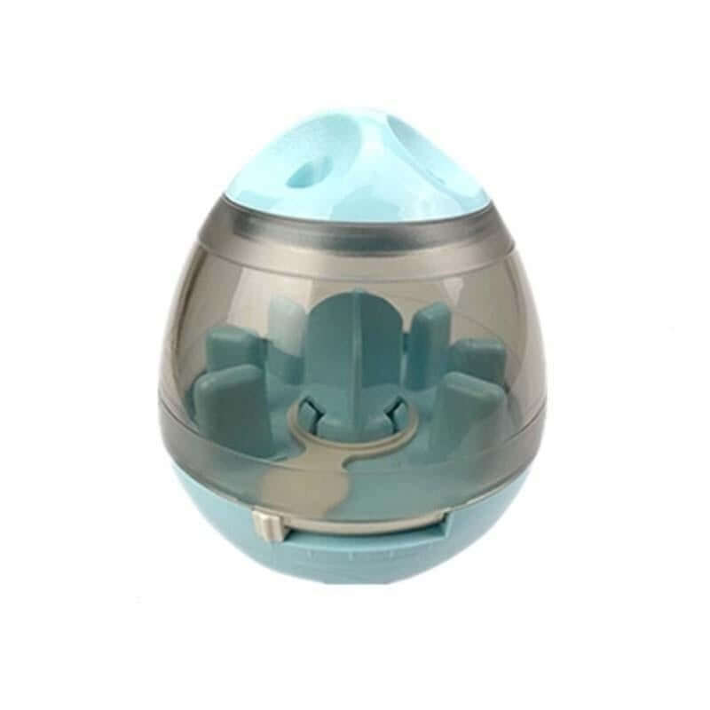 Close-up of Interactive Pet Treat Ball Food Dispenser showing adjustable opening