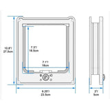 4 Way Lock Magnetic Closure Indoor Weatherproof Pet Door 14:691#White 40 $ All Niche Drop All Niche Drop