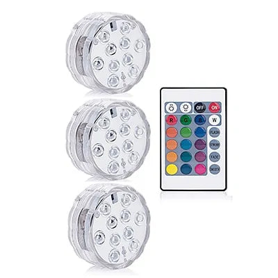 LED Remote Controlled RGB Submersible Lights - All Niche Drop