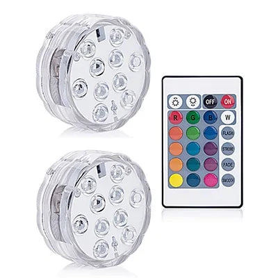 LED Remote Controlled RGB Submersible Lights - All Niche Drop