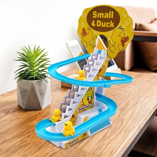 Children's ducklings climb stairs, cute ducks climb stairs, baby electric singing toys, duck slides - All Niche Drop