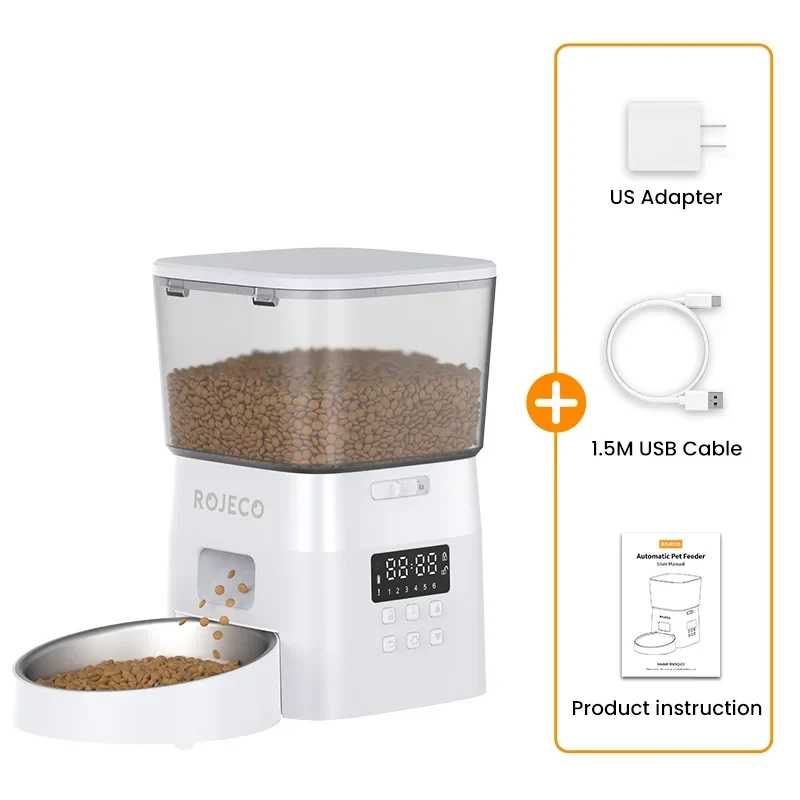 Automatic Pet Feeder Dispenser For Pet 14:691#White With US Plug;151:200007234 89 $ All Niche Drop All Niche Drop