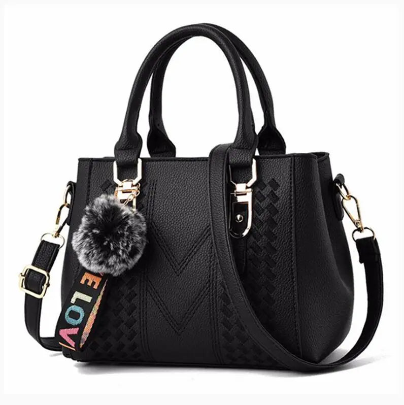 Women's Embroidery Messenger Bag – Stylish Handbag with Hairball Accent for Everyday Use. - All Niche Drop