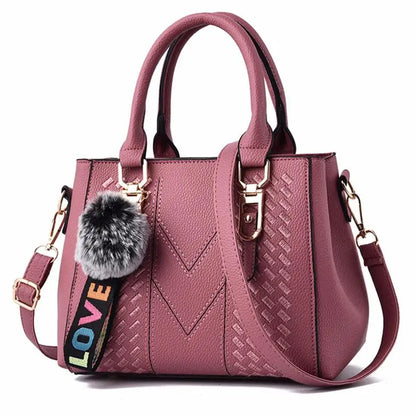 Women's Embroidery Messenger Bag – Stylish Handbag with Hairball Accent for Everyday Use. - All Niche Drop