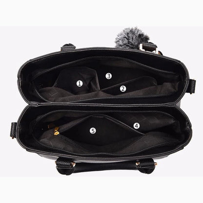 Women's Embroidery Messenger Bag – Stylish Handbag with Hairball Accent for Everyday Use. - All Niche Drop