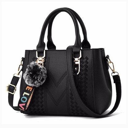 Women's Embroidery Messenger Bag – Stylish Handbag with Hairball Accent for Everyday Use. - All Niche Drop