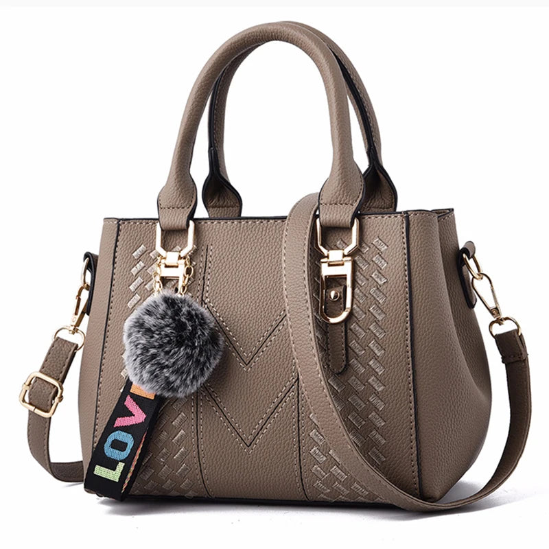 Women's Embroidery Messenger Bag – Stylish Handbag with Hairball Accent for Everyday Use. - All Niche Drop
