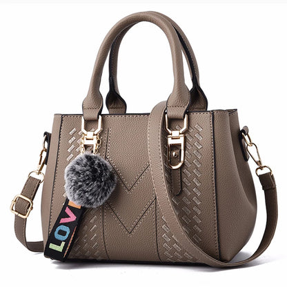 Women's Embroidery Messenger Bag – Stylish Handbag with Hairball Accent for Everyday Use. - All Niche Drop