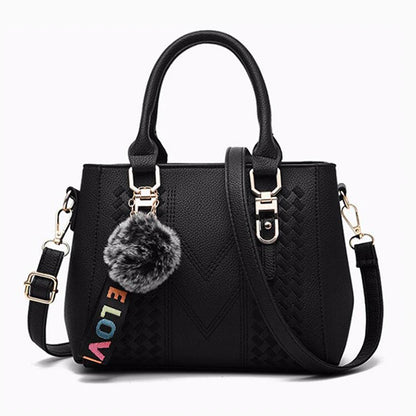 Women's Embroidery Messenger Bag – Stylish Handbag with Hairball Accent for Everyday Use. - All Niche Drop