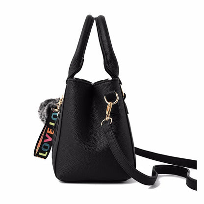 Women's Embroidery Messenger Bag – Stylish Handbag with Hairball Accent for Everyday Use. - All Niche Drop