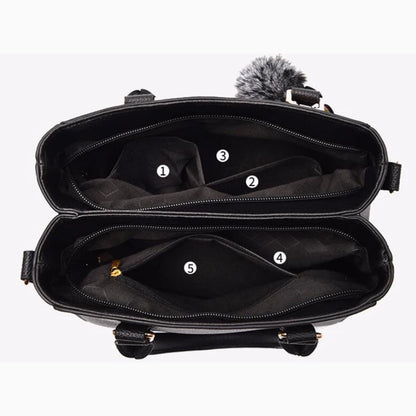Women's Embroidery Messenger Bag – Stylish Handbag with Hairball Accent for Everyday Use. - All Niche Drop
