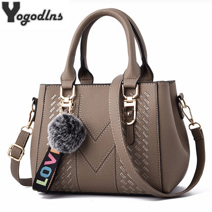 Women's Embroidery Messenger Bag – Stylish Handbag with Hairball Accent for Everyday Use. - All Niche Drop
