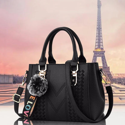 Women's Embroidery Messenger Bag – Stylish Handbag with Hairball Accent for Everyday Use. - All Niche Drop