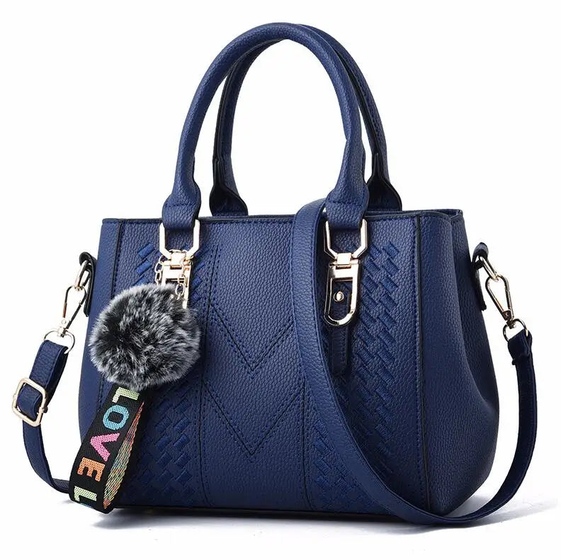 Women's Embroidery Messenger Bag – Stylish Handbag with Hairball Accent for Everyday Use. - All Niche Drop