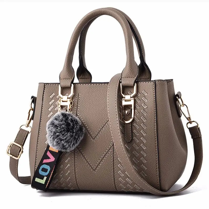 Women's Embroidery Messenger Bag – Stylish Handbag with Hairball Accent for Everyday Use. - All Niche Drop