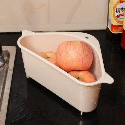 Kitchen Sink Drain Basket Organizer with smart drainage holes