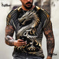 Dragon Pattern Men's T-shirt Fashion 3d Printed T Shirt Animal Short-sleeved Oversized Streetwear Tees Summer Casual Men's Tops - All Niche Drop