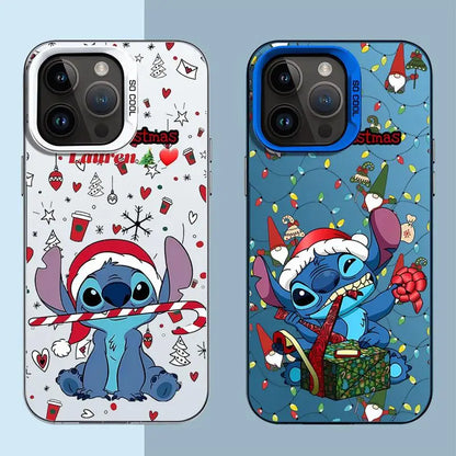 Stitch Christmas iPhone Case - Official Disney Design, Fits iPhone 15-8/Plus/XS MAX, Matte Finish - All Niche Drop