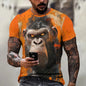 Hot Sell Summer Men Clothing 3d Printai Rendering Animal Men T-Shirt, Men Casual Hip Hop Sports T Shirt Men Short Sleeve T Shirt - All Niche Drop