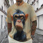 Hot Sell Summer Men Clothing 3d Printai Rendering Animal Men T-Shirt, Men Casual Hip Hop Sports T Shirt Men Short Sleeve T Shirt - All Niche Drop