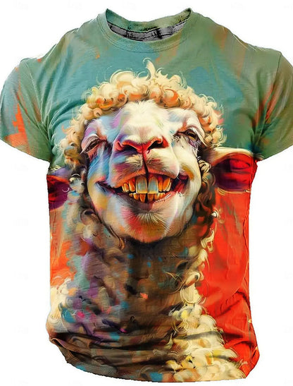 Men's Animal Funny T Shirt Short Sleeve T shirt 3D Print O-Neck Shirt Exaggerated Designer Party Summer Casual Clothing Apparel - All Niche Drop