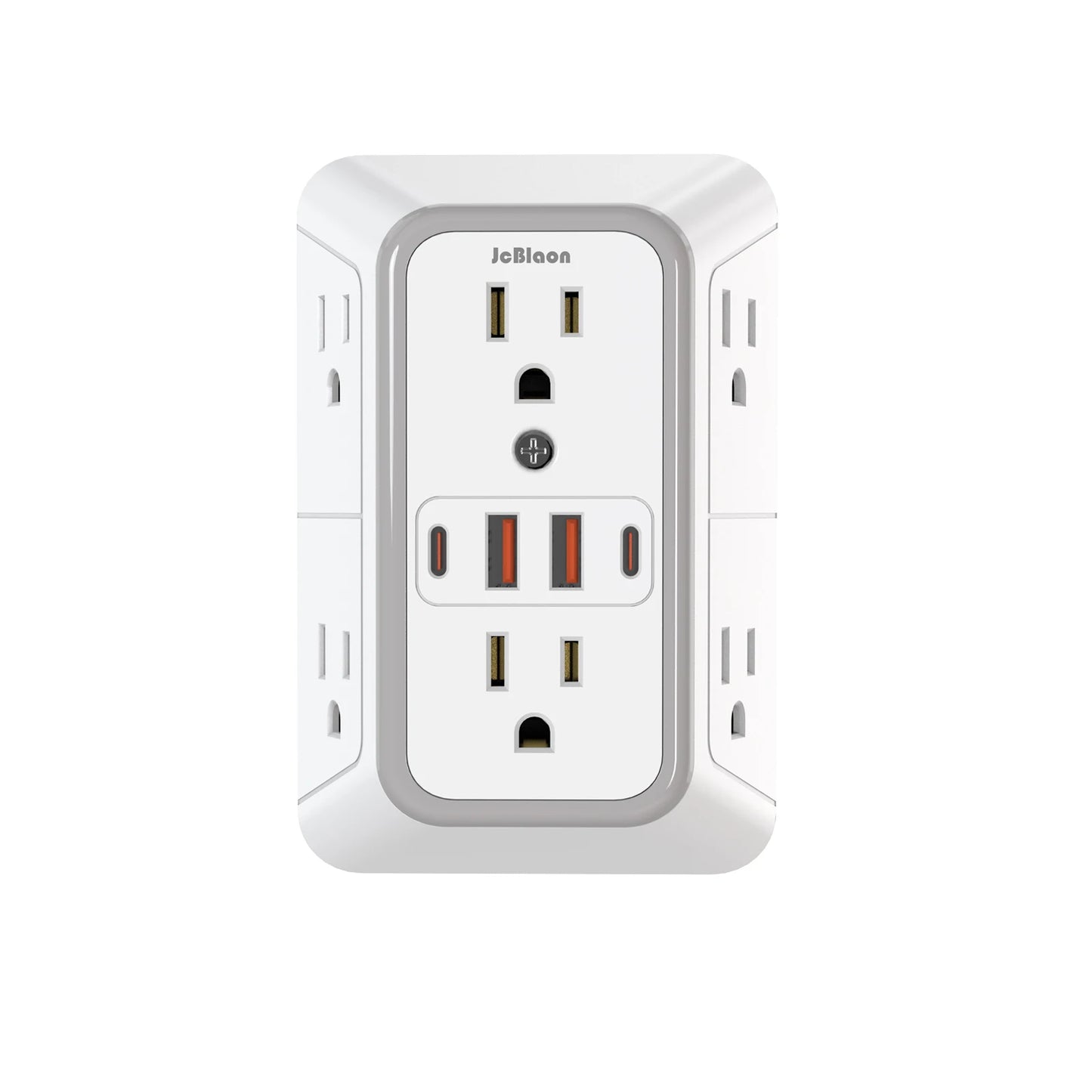 US Plug Power Strip with 6 AC Outlets 4 USB Port(2 Type C)