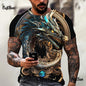 Dragon Pattern Men's T-shirt Fashion 3d Printed T Shirt Animal Short-sleeved Oversized Streetwear Tees Summer Casual Men's Tops - All Niche Drop