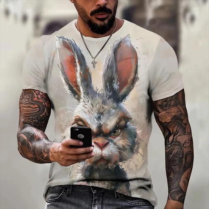 Hot Sell Summer Men Clothing 3d Printai Rendering Animal Men T-Shirt, Men Casual Hip Hop Sports T Shirt Men Short Sleeve T Shirt - All Niche Drop