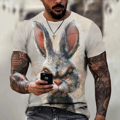 Hot Sell Summer Men Clothing 3d Printai Rendering Animal Men T-Shirt, Men Casual Hip Hop Sports T Shirt Men Short Sleeve T Shirt - All Niche Drop