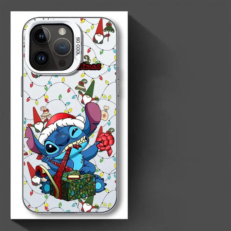 Stitch Christmas iPhone Case - Official Disney Design, Fits iPhone 15-8/Plus/XS MAX, Matte Finish - All Niche Drop