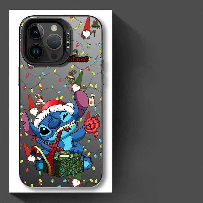 Stitch Christmas iPhone Case - Official Disney Design, Fits iPhone 15-8/Plus/XS MAX, Matte Finish - All Niche Drop