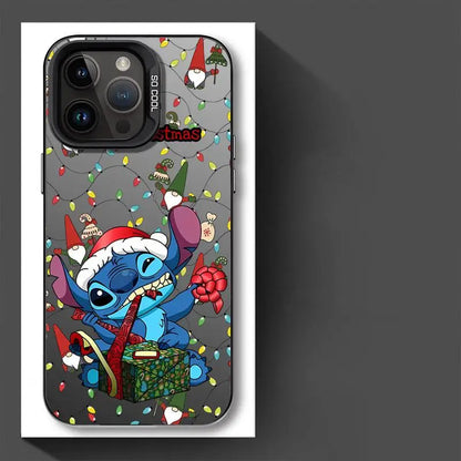 Stitch Christmas iPhone Case - Official Disney Design, Fits iPhone 15-8/Plus/XS MAX, Matte Finish - All Niche Drop