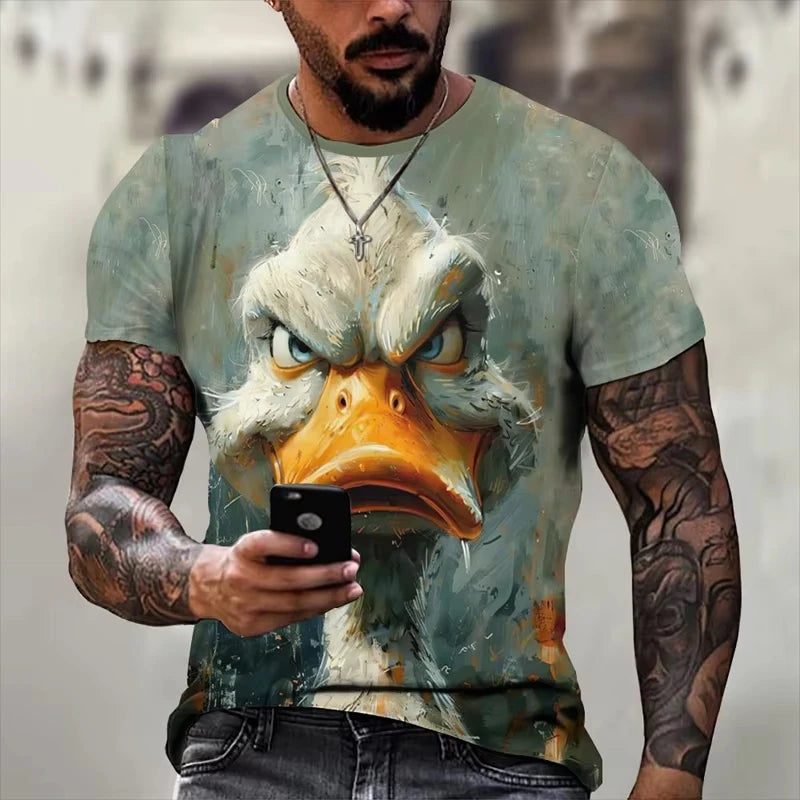 Hot Sell Summer Men Clothing 3d Printai Rendering Animal Men T-Shirt, Men Casual Hip Hop Sports T Shirt Men Short Sleeve T Shirt - All Niche Drop