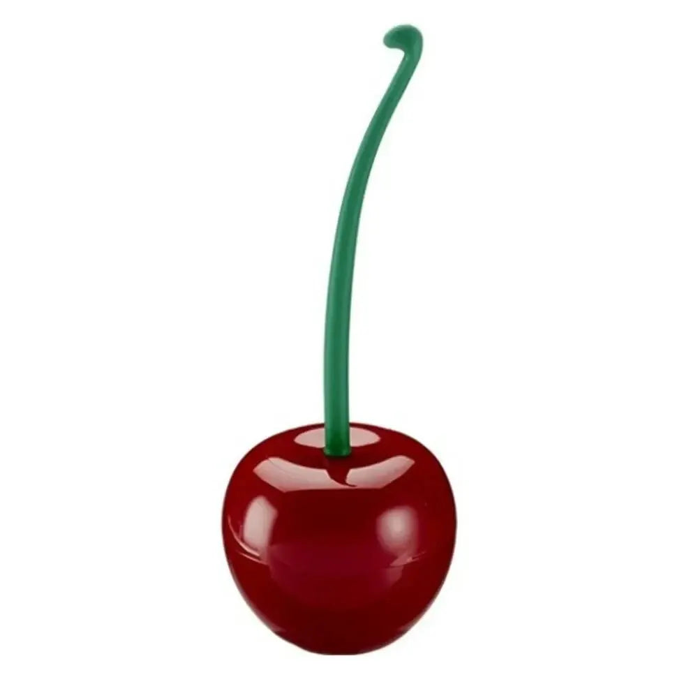 1pc Red Toilet Brush Creative Lovely Cherry Shape Lavatory Toilet Brush Holder Set Toilet Holder Bathroom Accessories - All Niche Drop