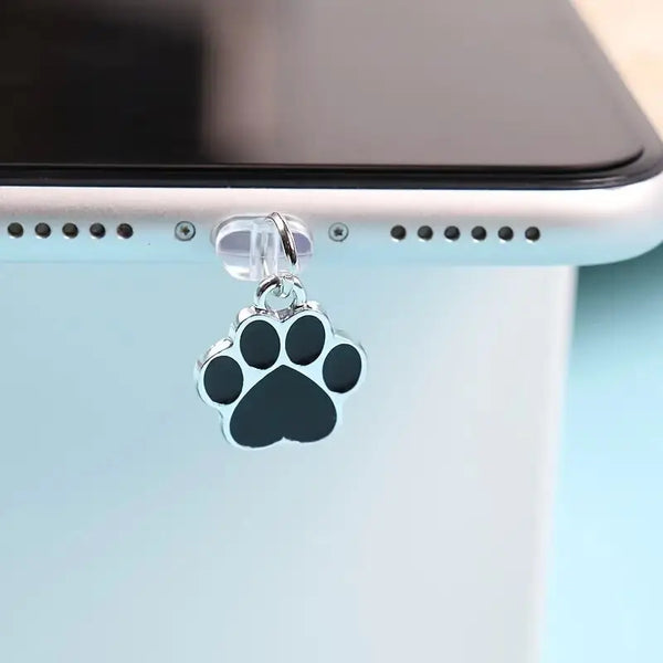 Adorable Cat Claw Phone Charm - Dust Proof Charger Plug for iPhone & Samsung Type-C Ports