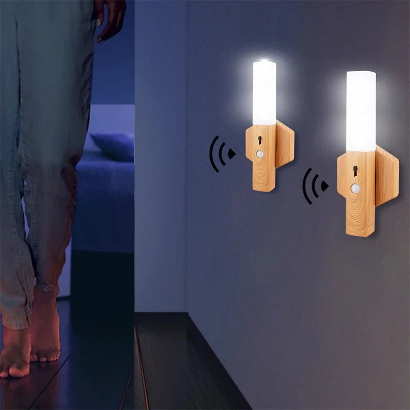 Smart Motion Sensor Night Light - LED Wall Lamp with Auto Human Body Induction for Bedroom & Home